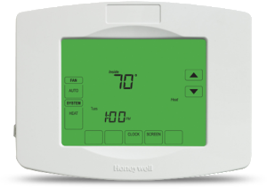 Honeywel auto temperature setting system with a screen